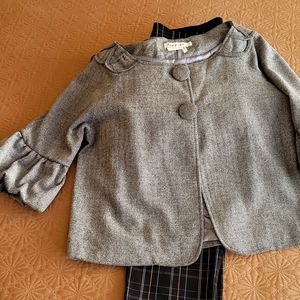 Vintage - Neslay Gray Tweed Short Jacket , Size L, VTG, EUC